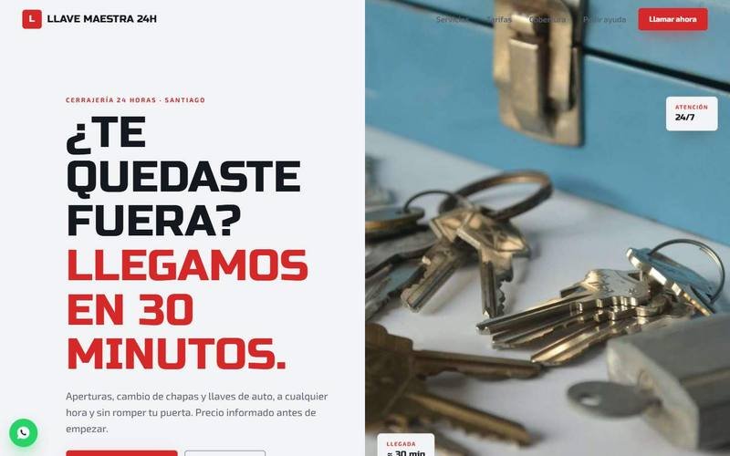 Vista de escritorio de Llave Maestra 24h