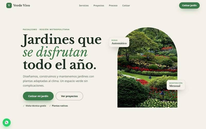 Vista de escritorio de Verde Vivo