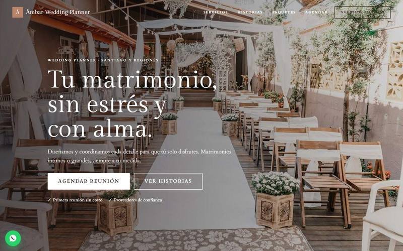 Vista de escritorio de Ámbar Wedding Planner