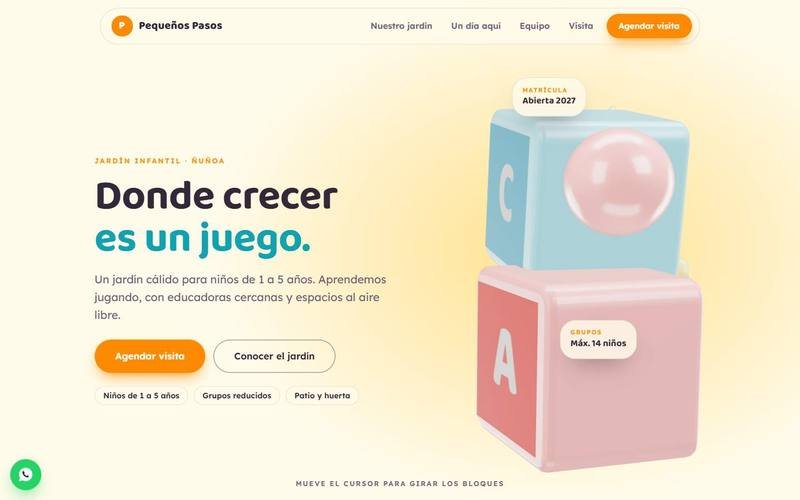 Vista de escritorio de Pequeños Pasos
