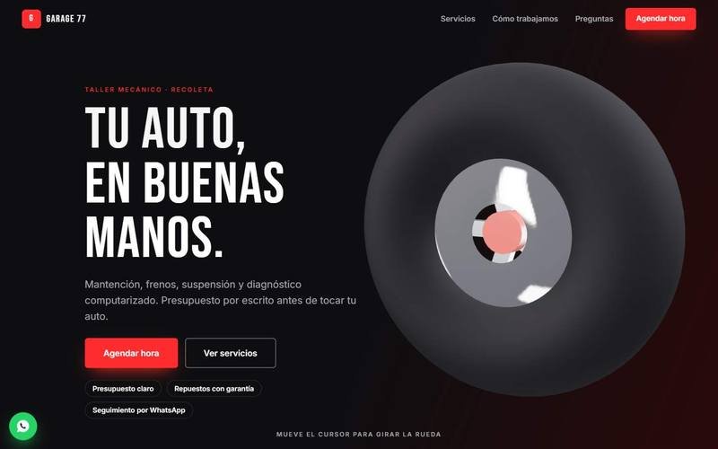 Vista de escritorio de Garage 77