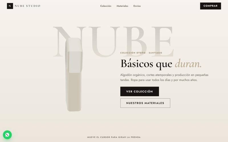 Vista de escritorio de NUBE Studio